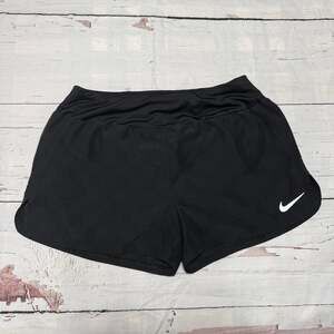 Nike Dri-Fit Women's Size L Black Crew Running Shorts NWT #DD2283-010